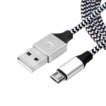 Cable Micro USB Braided 5FT/1.5M - Silver