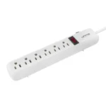 Power Strip 6 Outlets - White